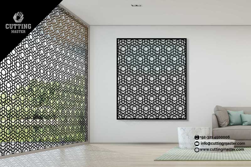Black Wall Panel CNC Laser Cutting – Modern HD Metal Wall Art