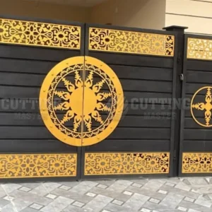 Stunning Black and Golden Laser Cut Gate Designs | Cutting Master