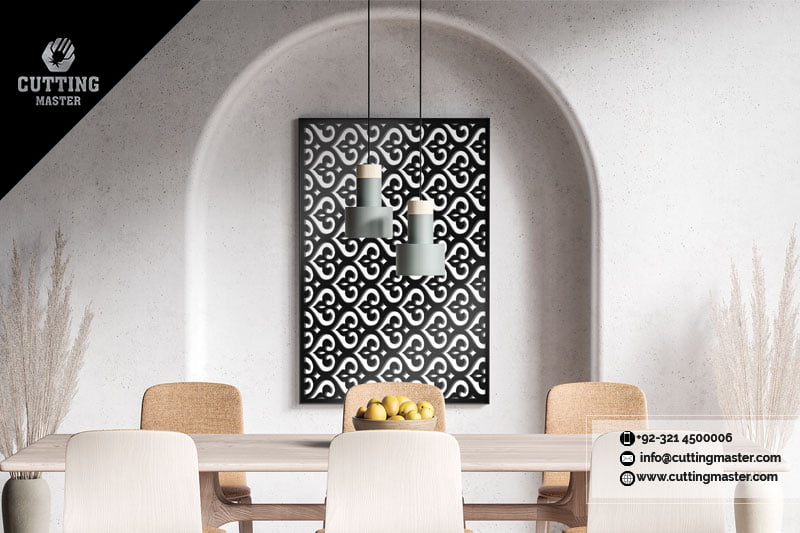 Laser Cut Wall Panel Design Black – Modern HD Metal Wall Décor