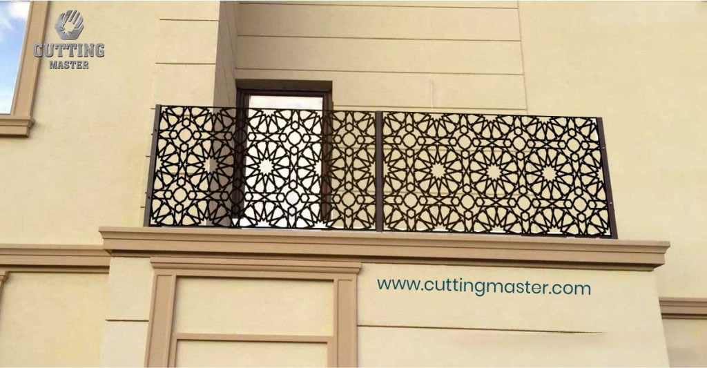 Terrace Railing Black – CNC Laser Cut Safety Grill Design