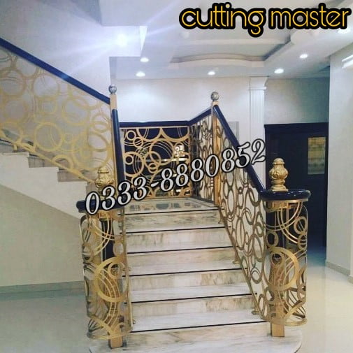 Stairs Railing CNC Laser-Cut Design – Stylish & High Quality Metal