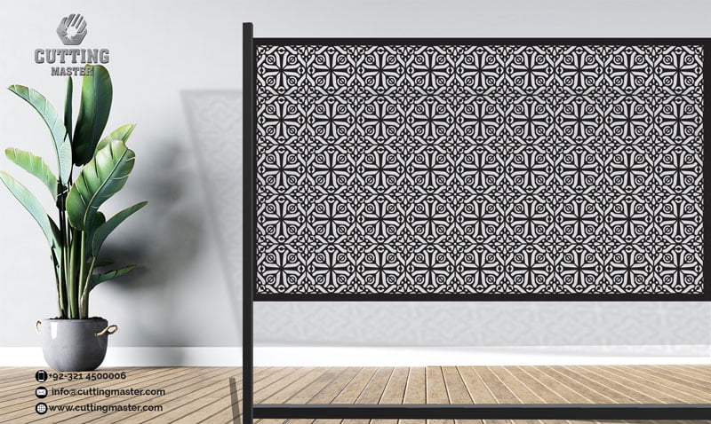 Wall Panel Black – Modern Laser-Cut Metal Décor