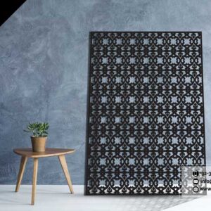 Wall Panel Black Laser Cut – Modern CNC Metal Wall Art