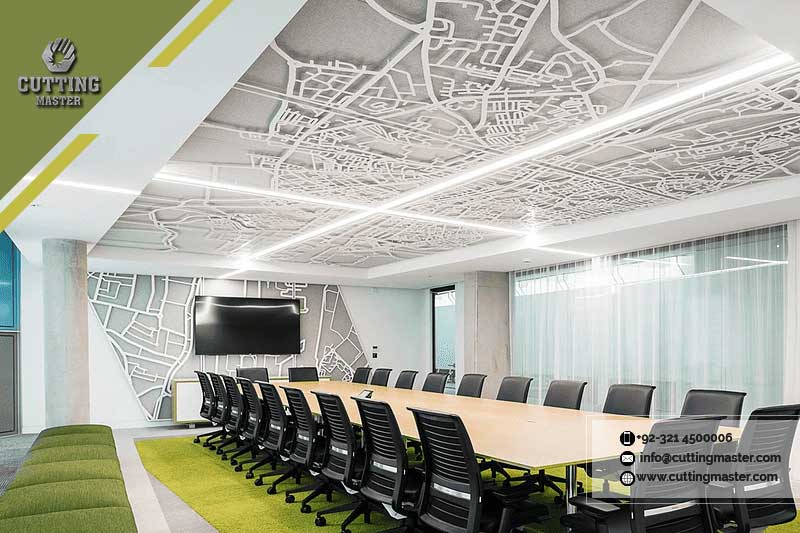 Ceiling Design 5 – Modern Laser-Cut Metal Ceiling Panel