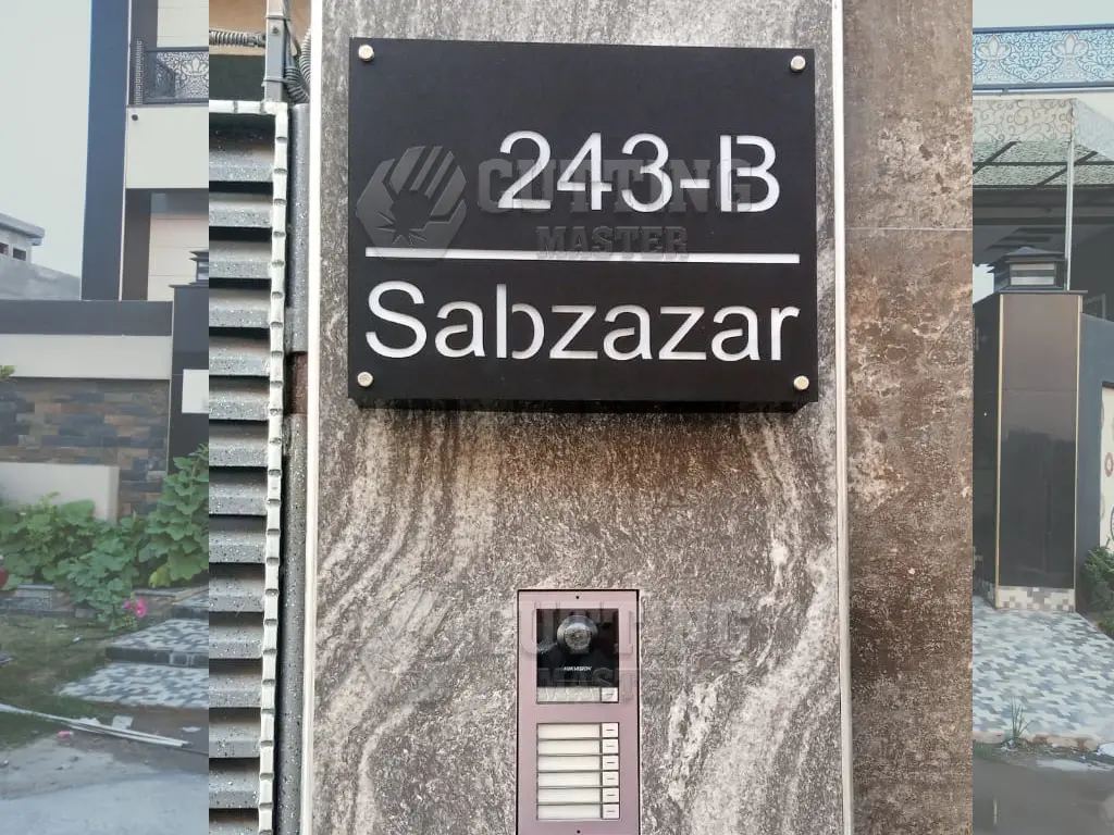 Name Plate Laser Cut – Custom Stainless Steel Design