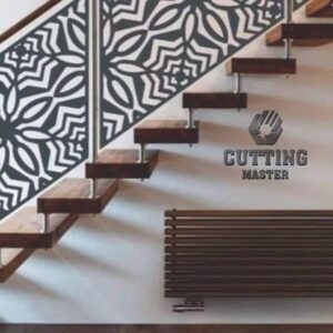 Stairs Railing Black – Elegant & Durable Laser-Cut Railing