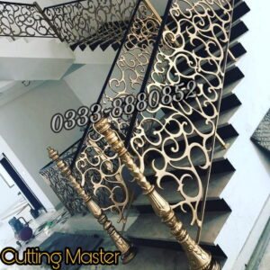 Stairs Railing CNC Laser-Cut Design – Stylish & High-Quality