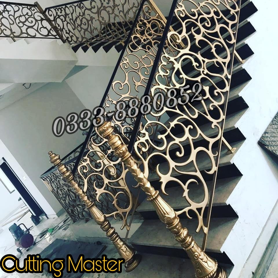 Stairs Railing CNC Laser-Cut Design – Stylish & High-Quality