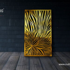 Wall Panel Leaf Jali Laser Cutting – Modern Metal Décor