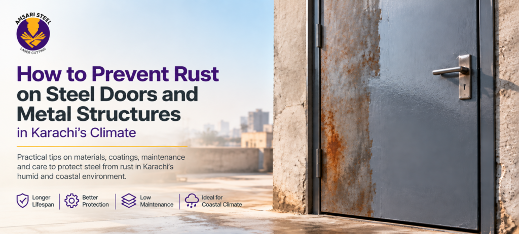 How to prevent rust on steel doors and metal structures in Karachi's climate